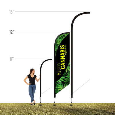 12' FEATHERED FLAG KIT