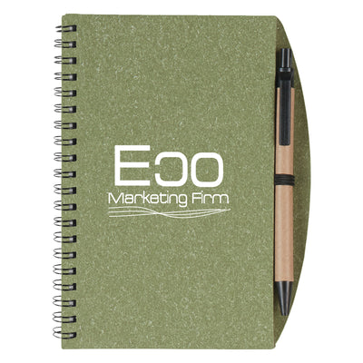 ECO-INSPIRED SPIRAL NOTEBOOK & PEN